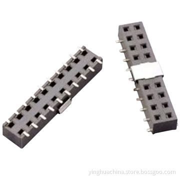 Female header, 2.54mm pitch SMT dual row, height of 3.56mm tin/gold flash/selective gold 2818